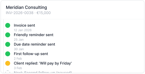 AR agent payment follow-up