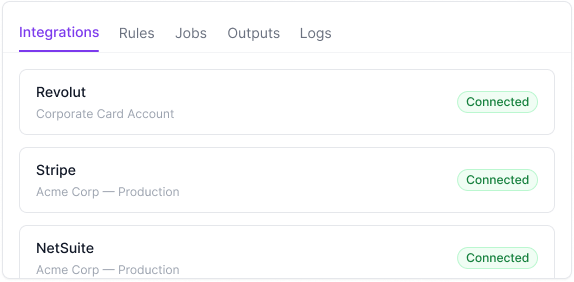 Connects to your systems integrations
